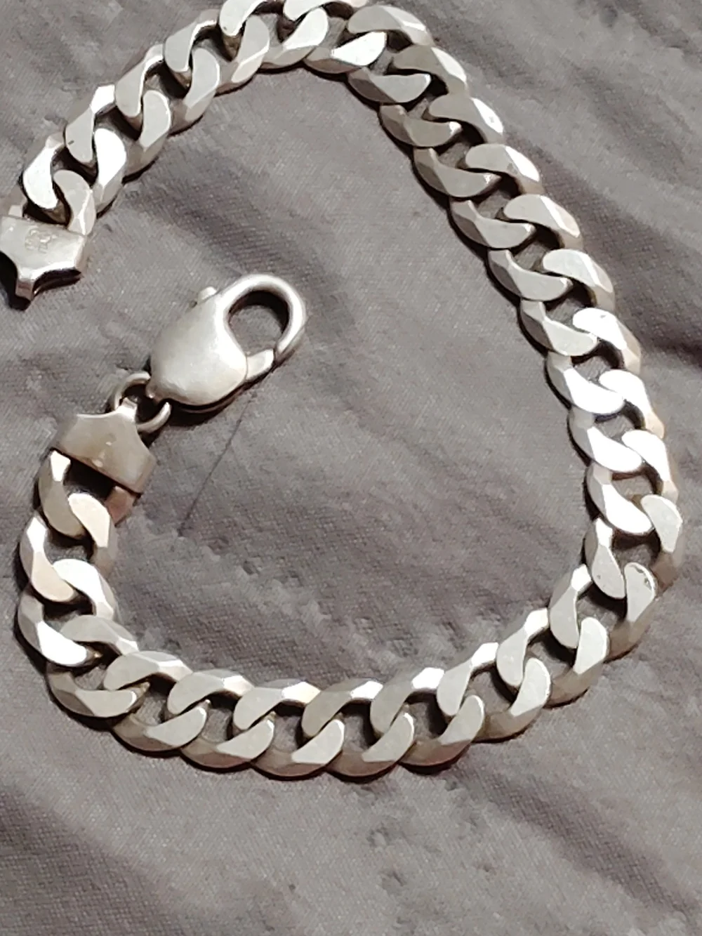 Sterling Silver Cuban Link Bracelet - Silver